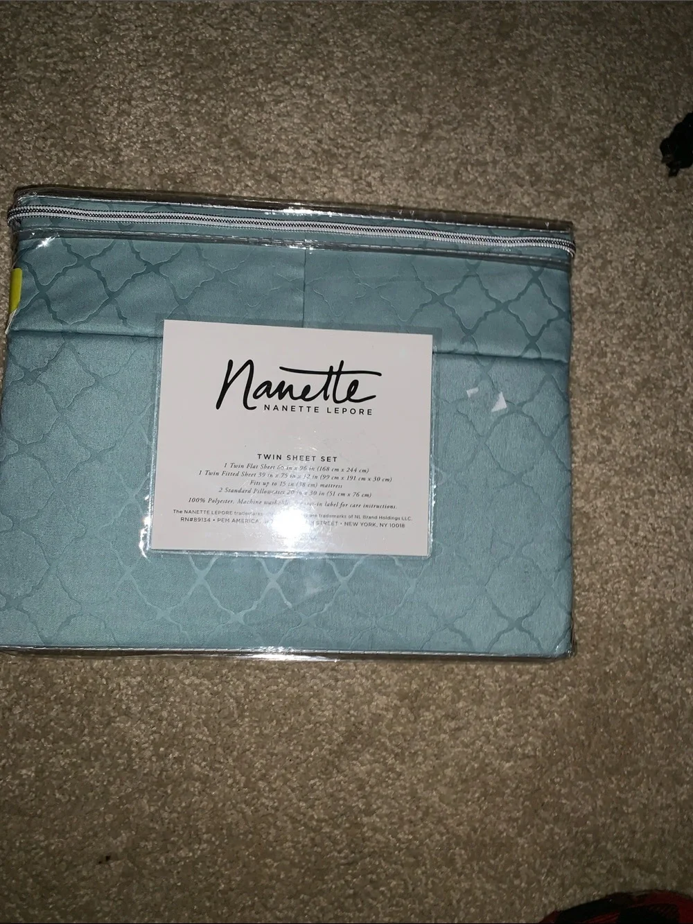 Nanette Lepore Twin Sheet Set - Slate Blue
